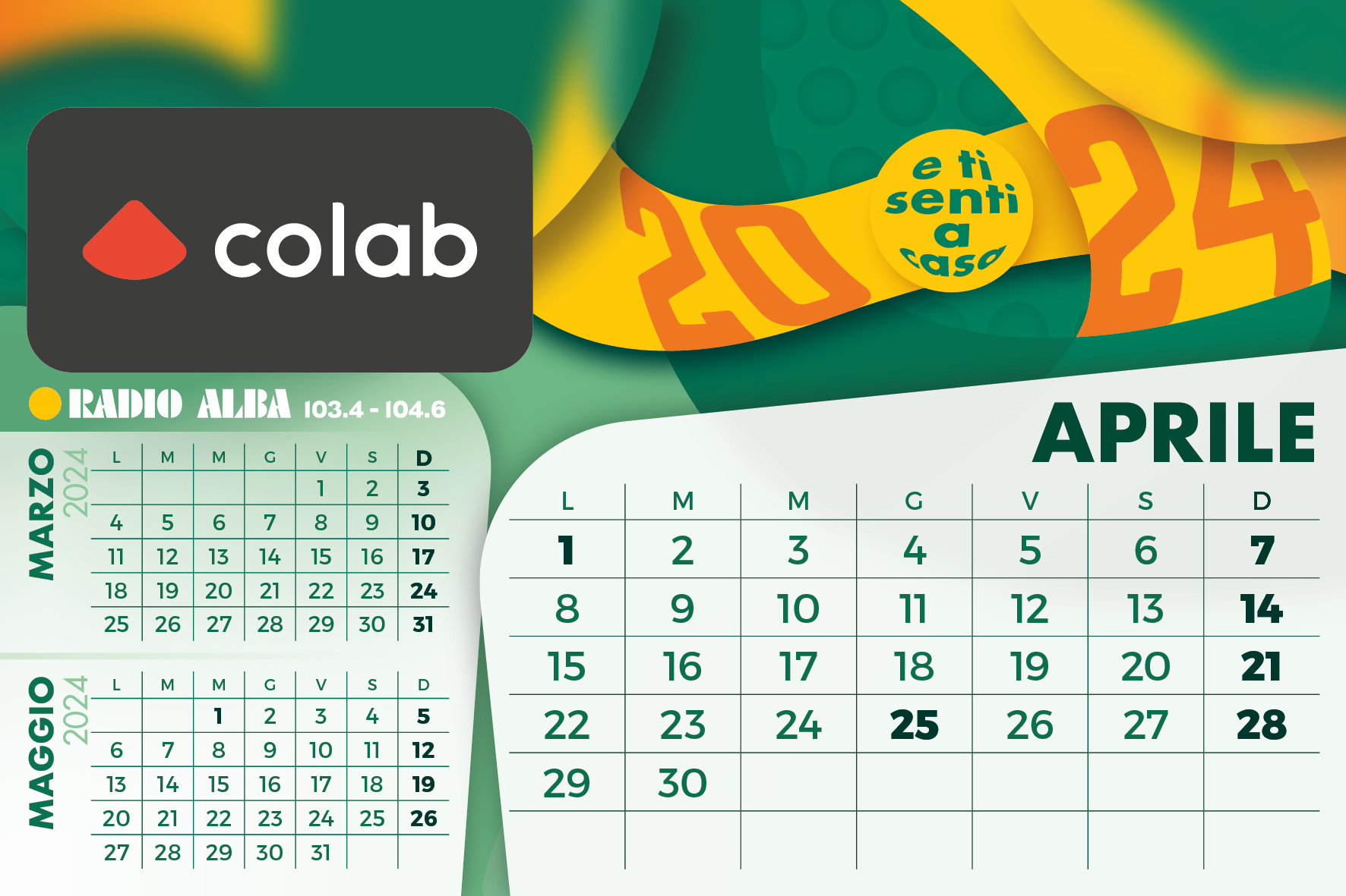 Radio Alba Calendario Aprile