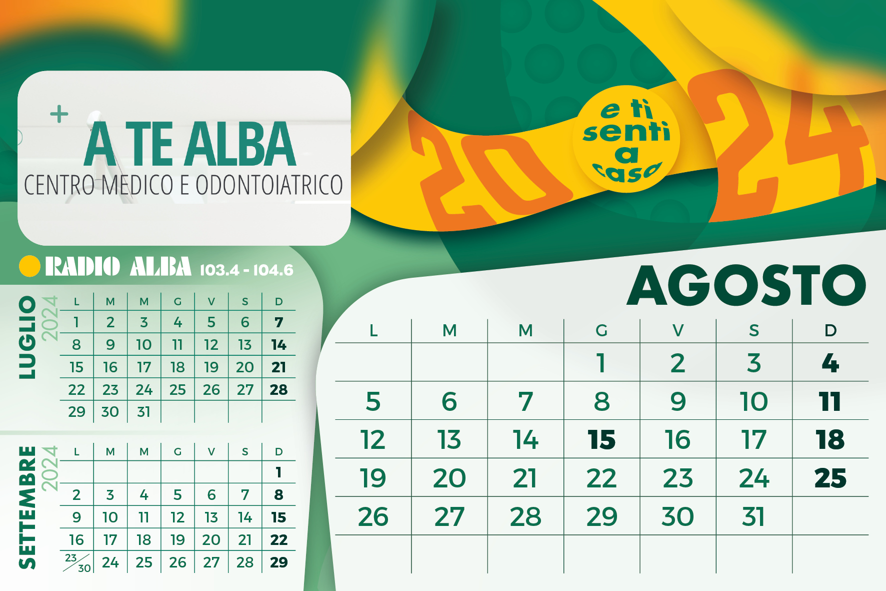 Radio Alba Calendario Agosto